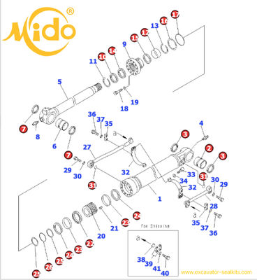 707-99-67481 7079967481 Комплект уплотнений гидроцилиндра стрелы для Komatsu PC450-8 PC460LC-8 PC430-8