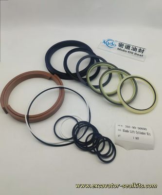 Полный комплект ремонтных уплотнений серии Pro для комплекта уплотнений гидравлического цилиндра подъема отвала 707-99-56690 — включает все уплотнения и прокладки